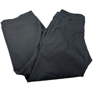 Dockers Women's Sz 8 Medium Pant 2 Back Pockets Sewn Shut Stripe Black Preowned